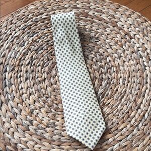 Yellow and Gray Classic Patterned Tie